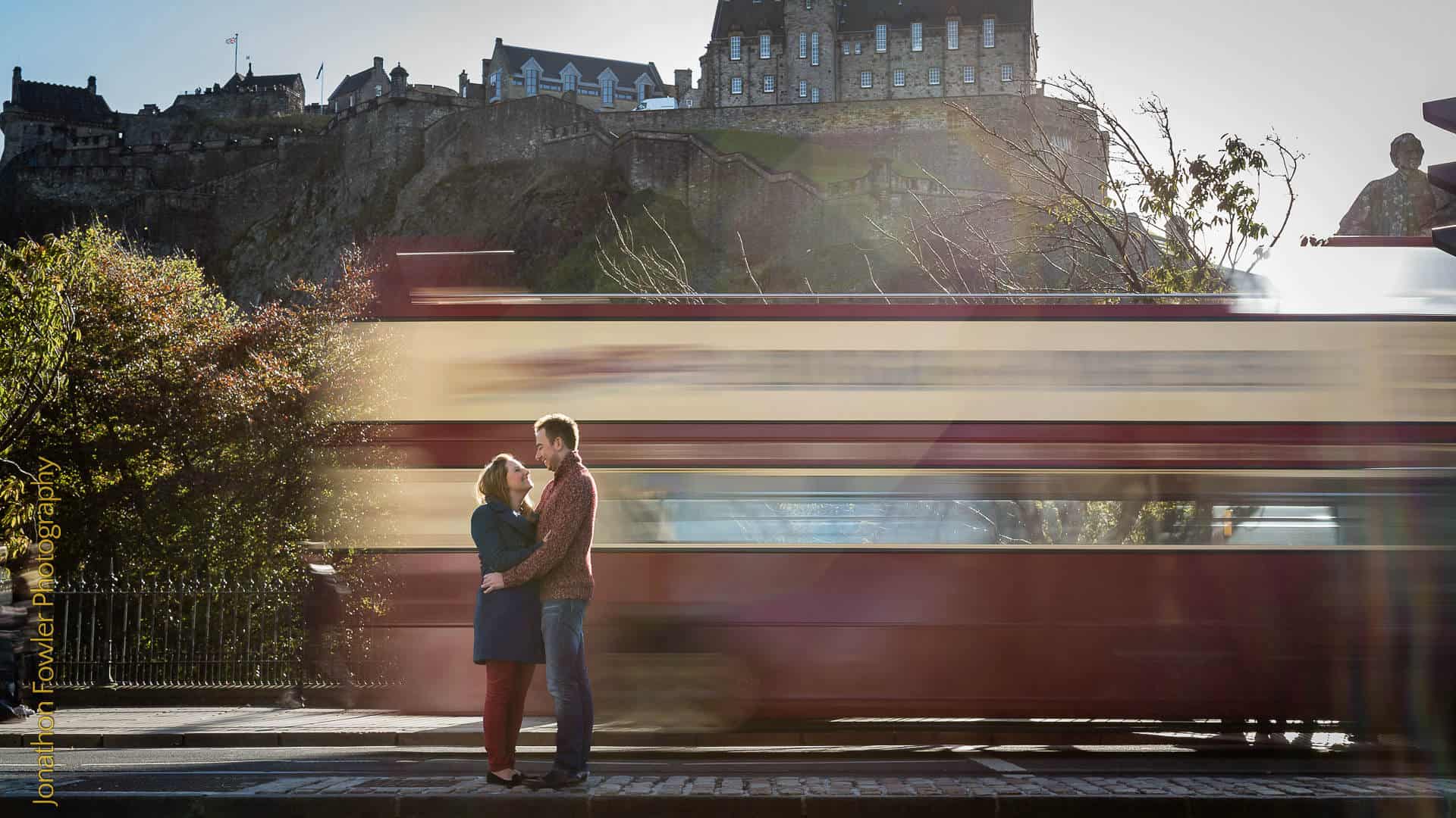 Princes Street Edinburgh - Jamie and Michelle