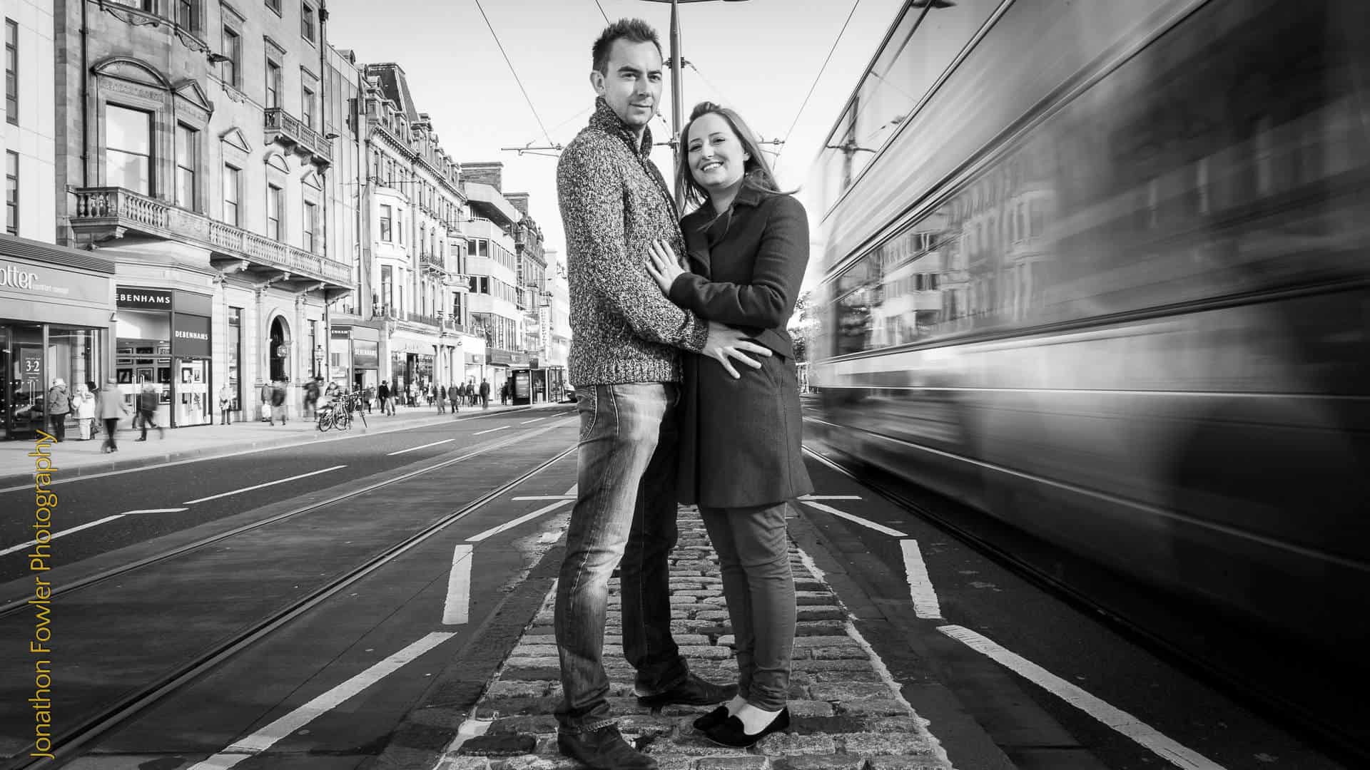 Princes Street Edinburgh - Jamie and Michelle