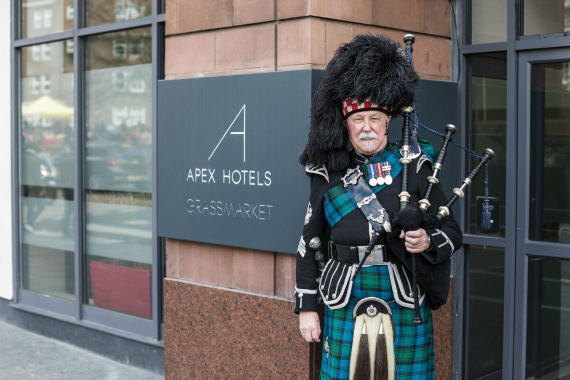 Apex Grassmarket Hotel Wedding - Piper Jimmy Nicholl