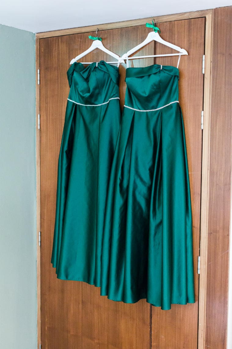 dark green bridesmaids dresses