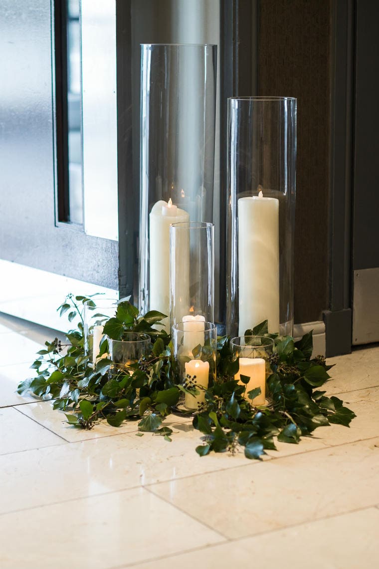 candles in glass jars