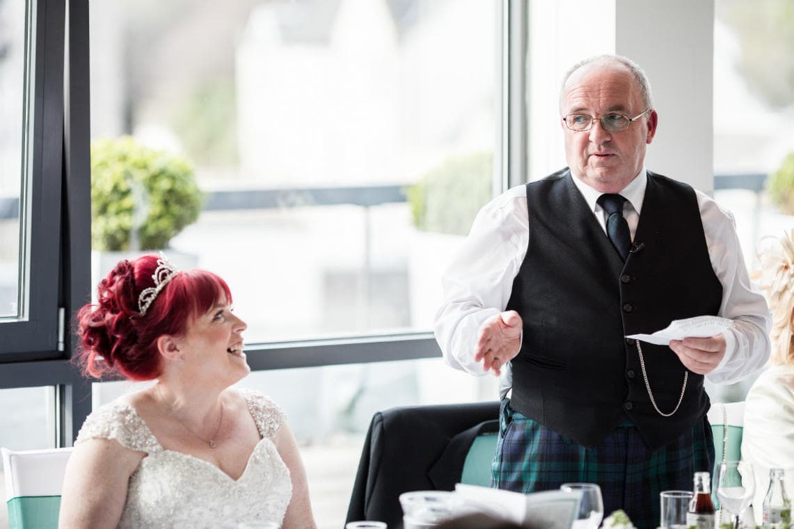 father of the bride during speech