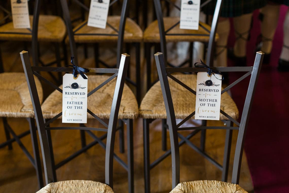 Auld Keep Great Hall chairs reserved