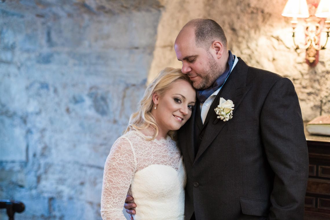 Auld Keep newlyweds embrace