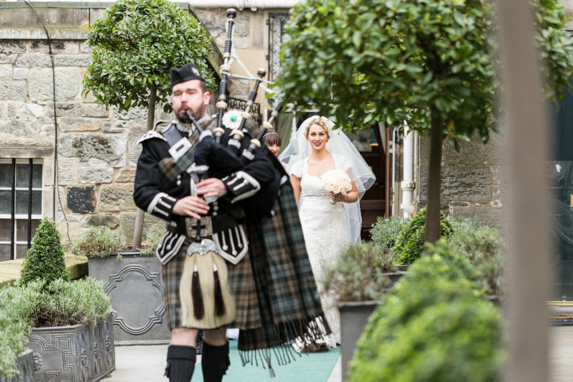 Auld Keep piper processional