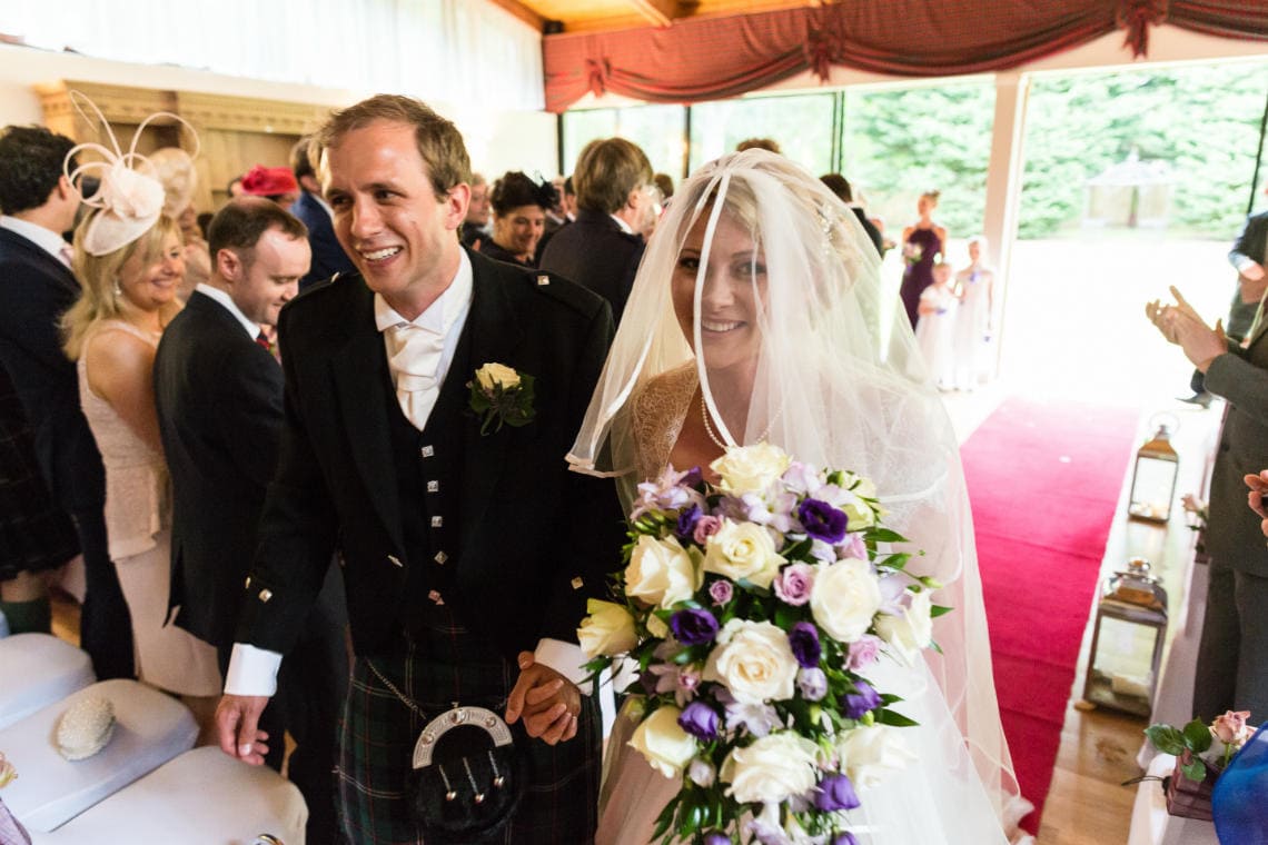 newlyweds recessional from the Chapel