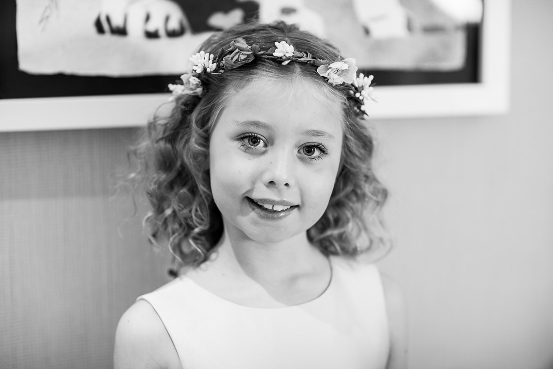 flower girl pre-ceremony