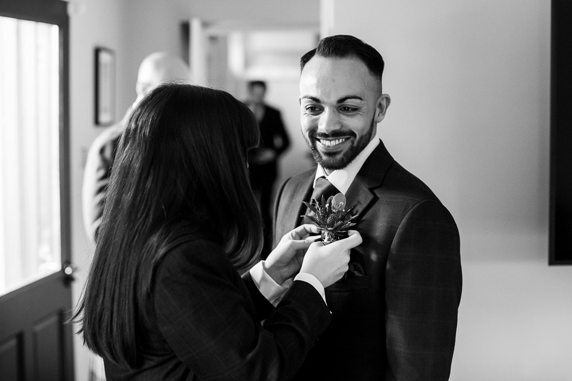 pre-ceremony groom preparations