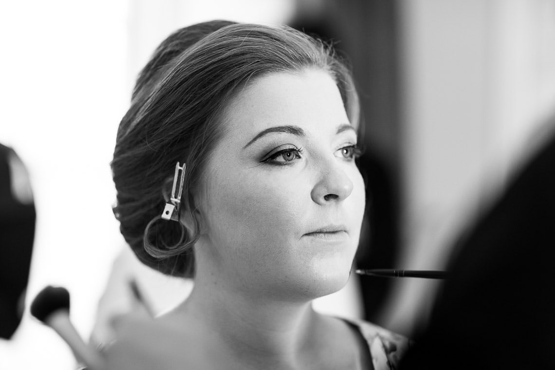 bridal preparations black and white