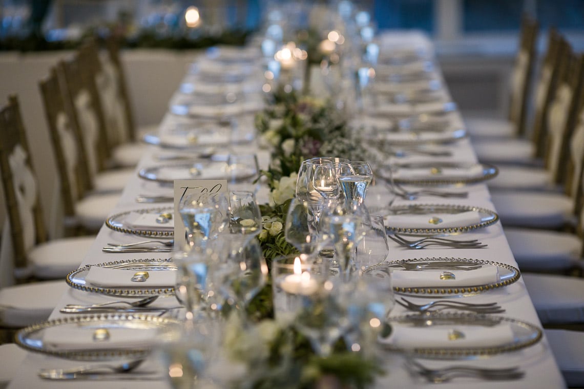 The Orangery with tables ready for wedding breakfast