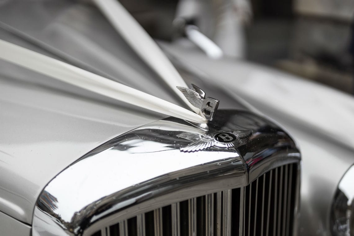 Bentley sign on the bonnet