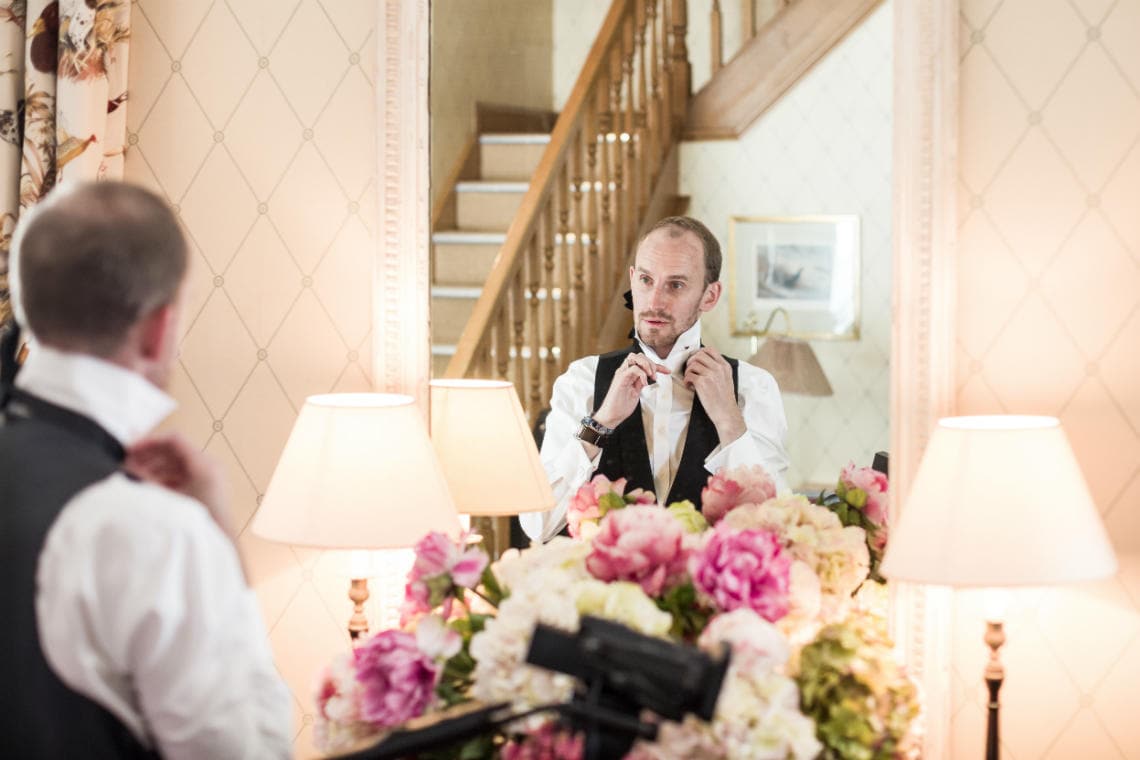 Courtyard Cottage Groom preparations