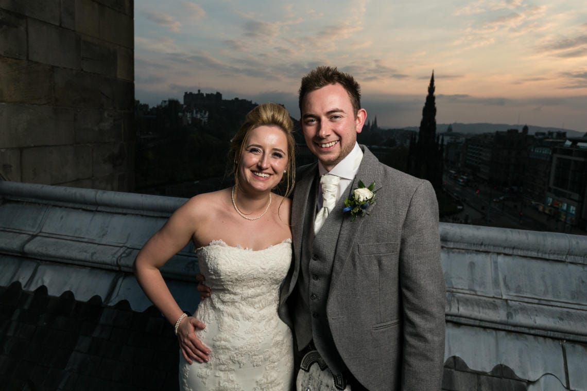 Balmoral Hotel newlyweds Michelle and Jamie