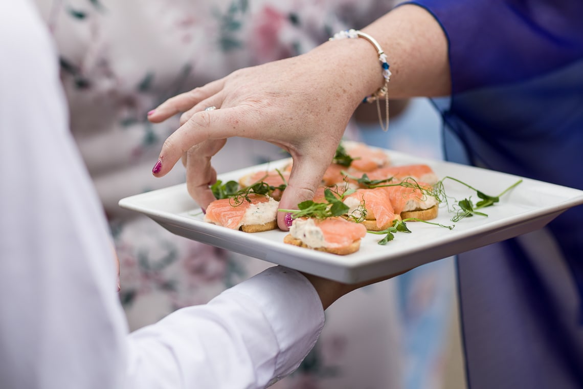 salmon canape