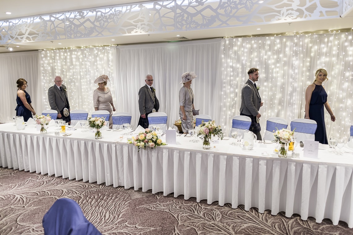 top table guests in the Dalmahoy Suite