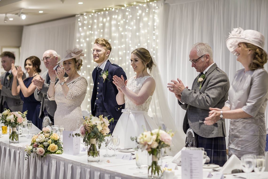 top table applaud the piper toast