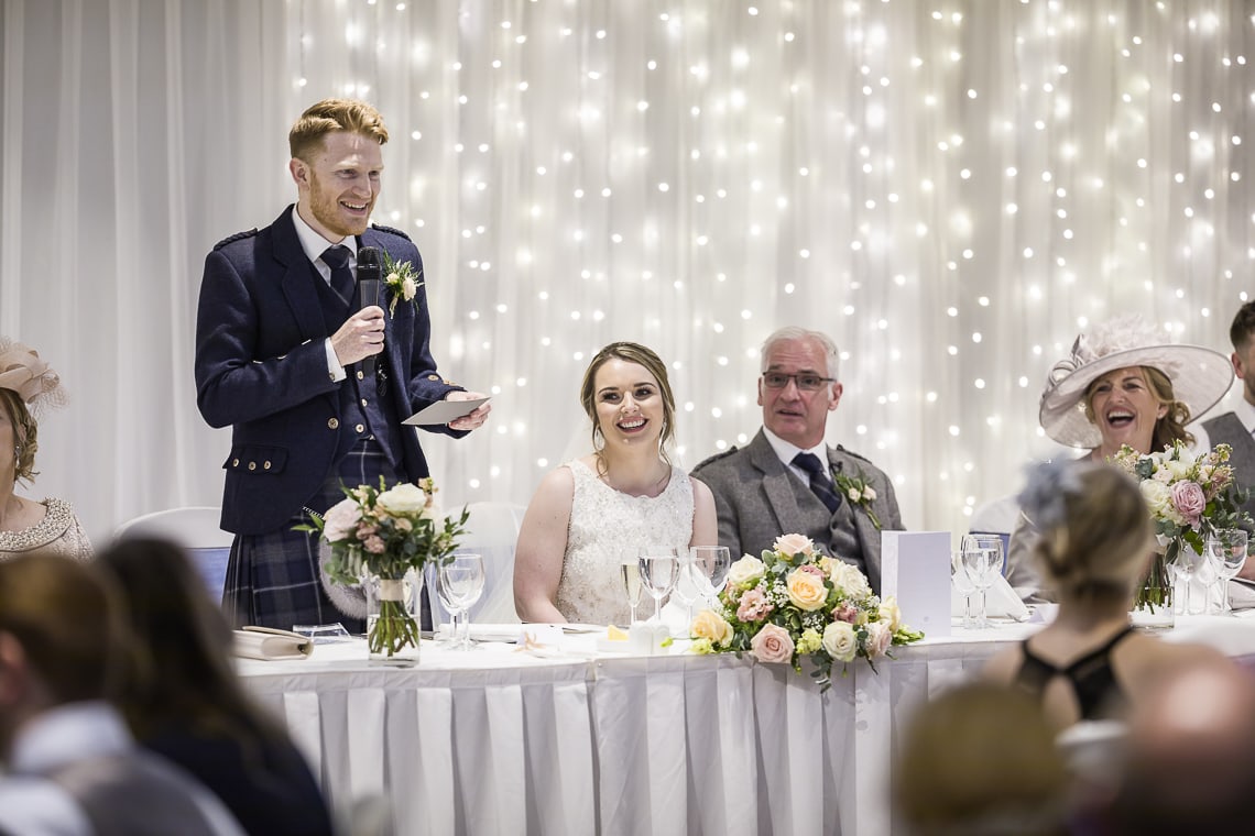 groom speech in the Dalmahoy Suite