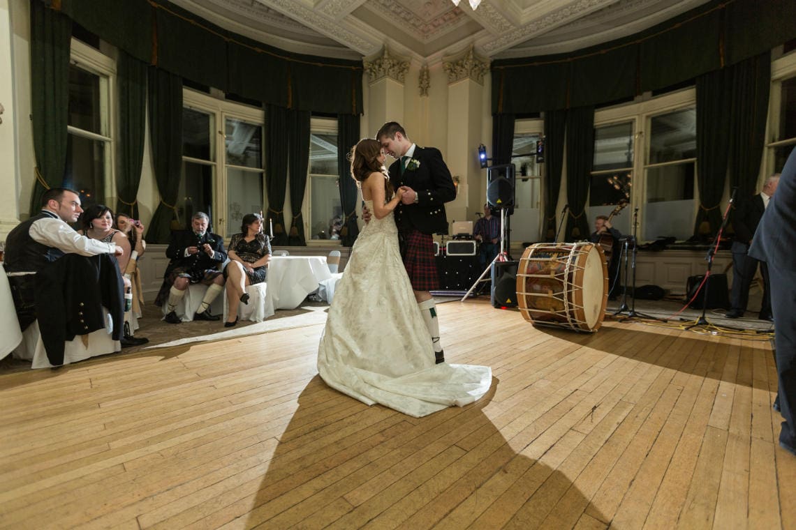 newlyweds' first dance in in The Holyrood Suite