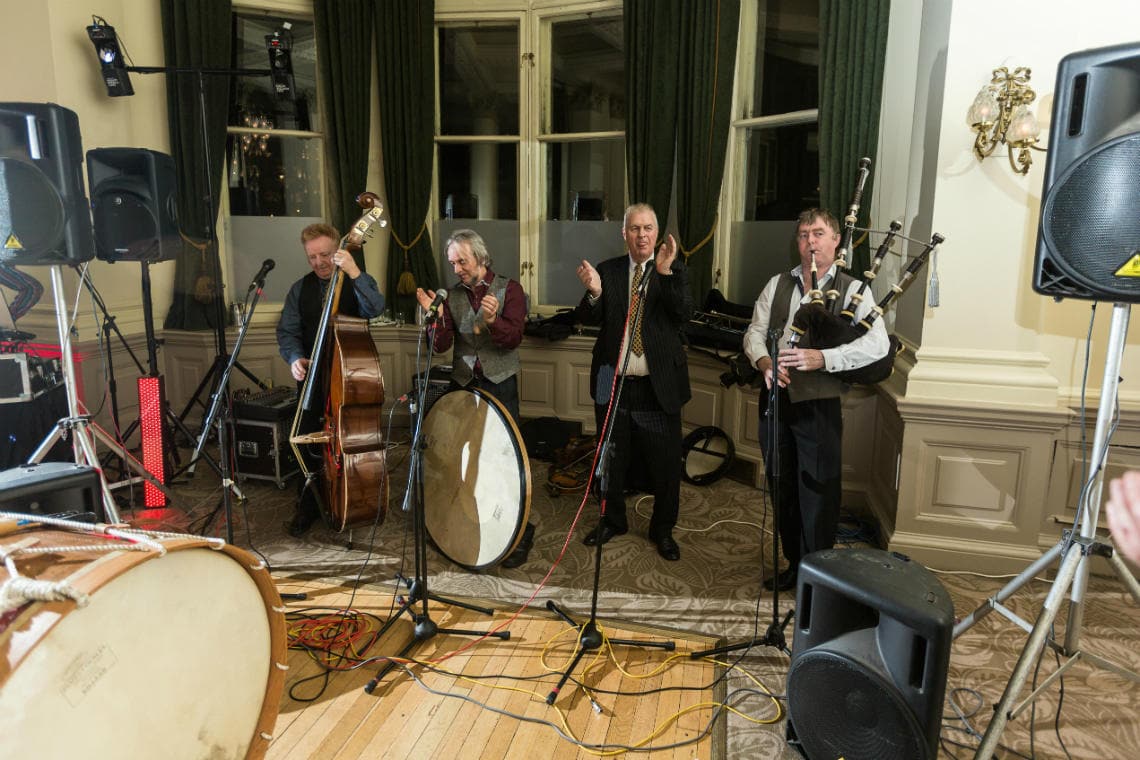the band playing live in in The Holyrood Suite