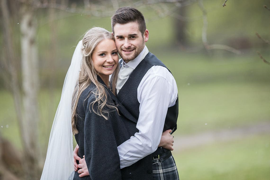 Edinburgh George Hotel wedding newly-weds Claire and Kenny in Queen Street Gardens