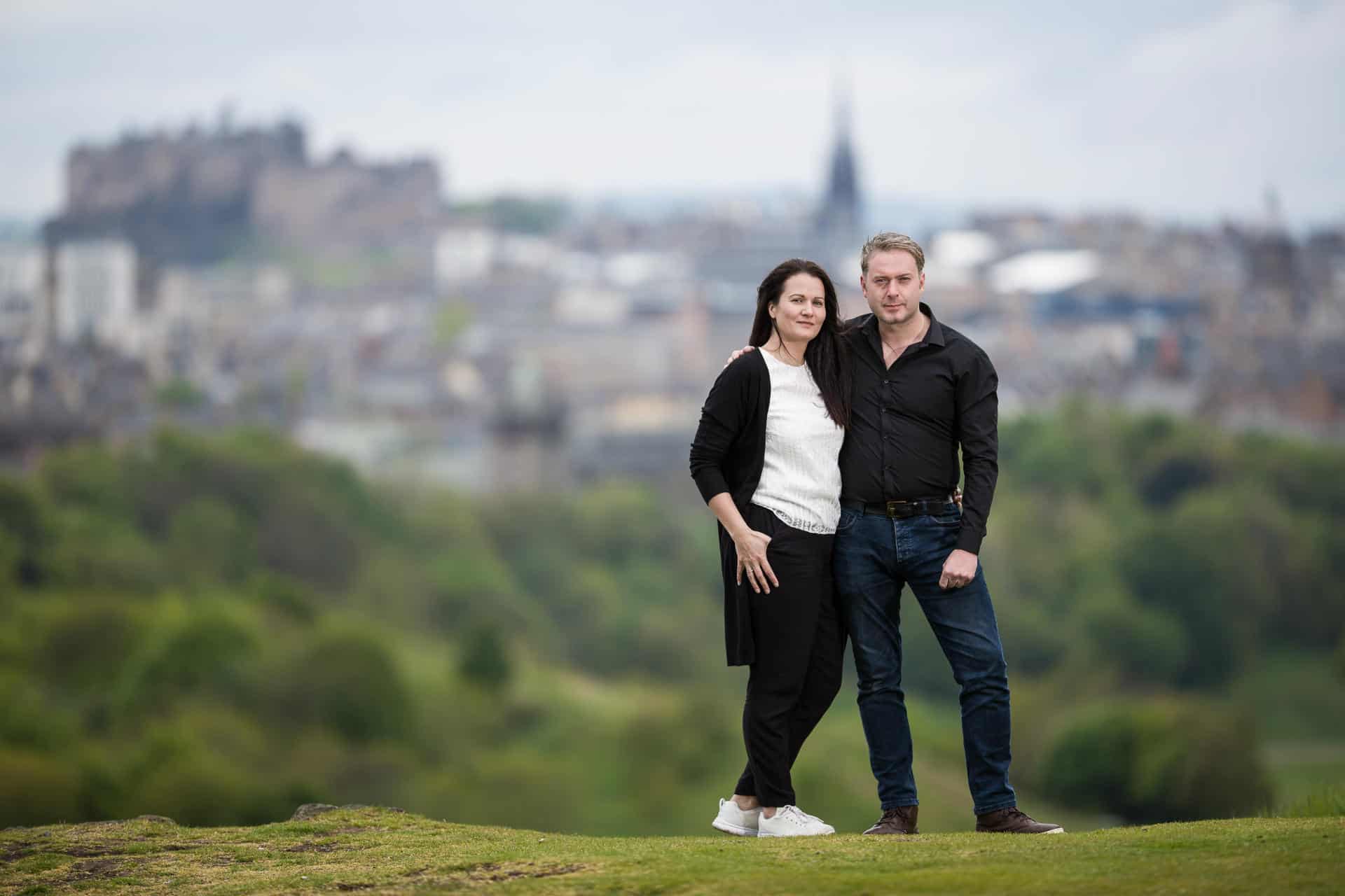 Kirsty and Jonathan at Holyrood Park