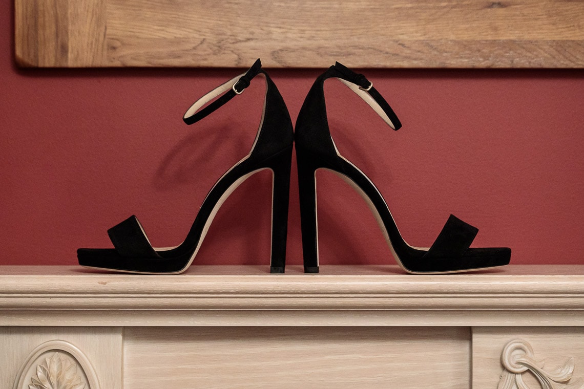 Jimmy Choo black bridal shoes