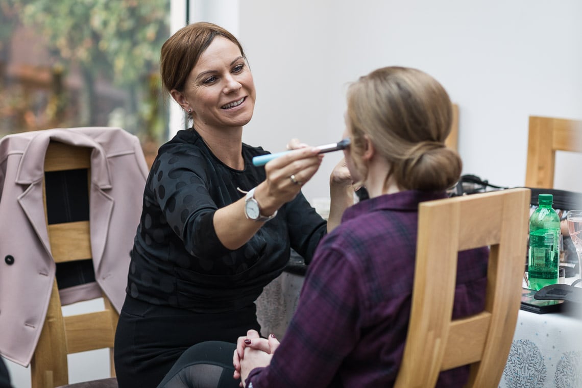 bridal makeup session