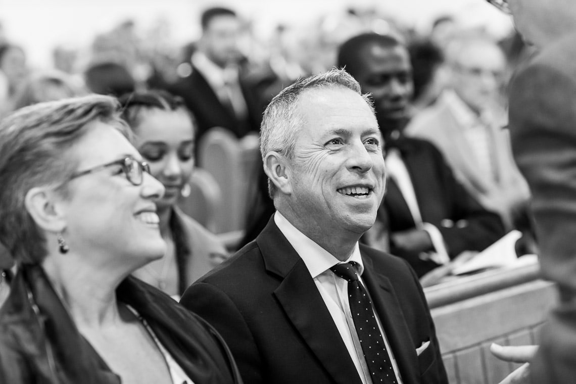 guests smiling as they chat
