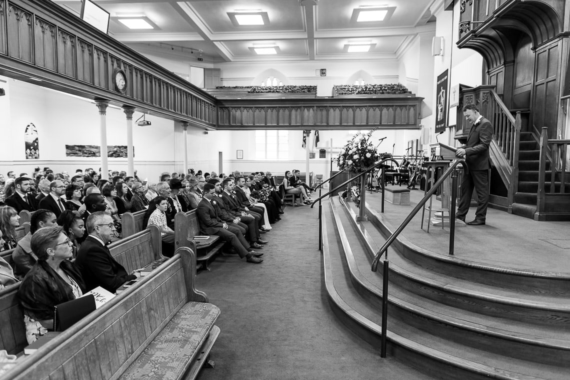a reading during ceremony at Liberton Kirk
