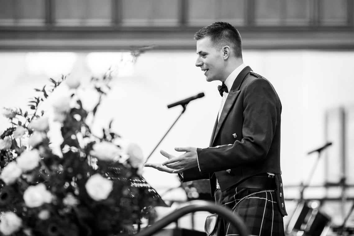 sermon during ceremony at Liberton Kirk