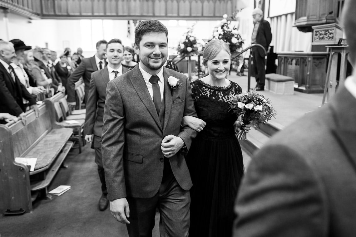 wedding recessional at Liberton Kirk