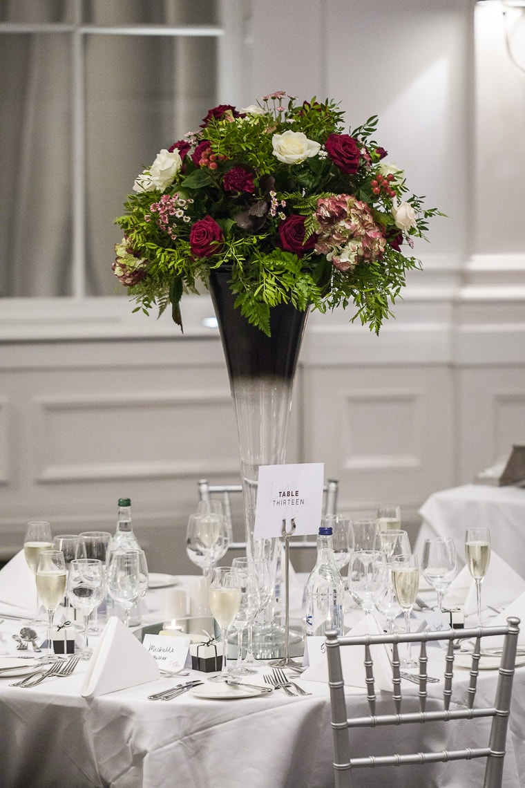 King's Hall table flowers