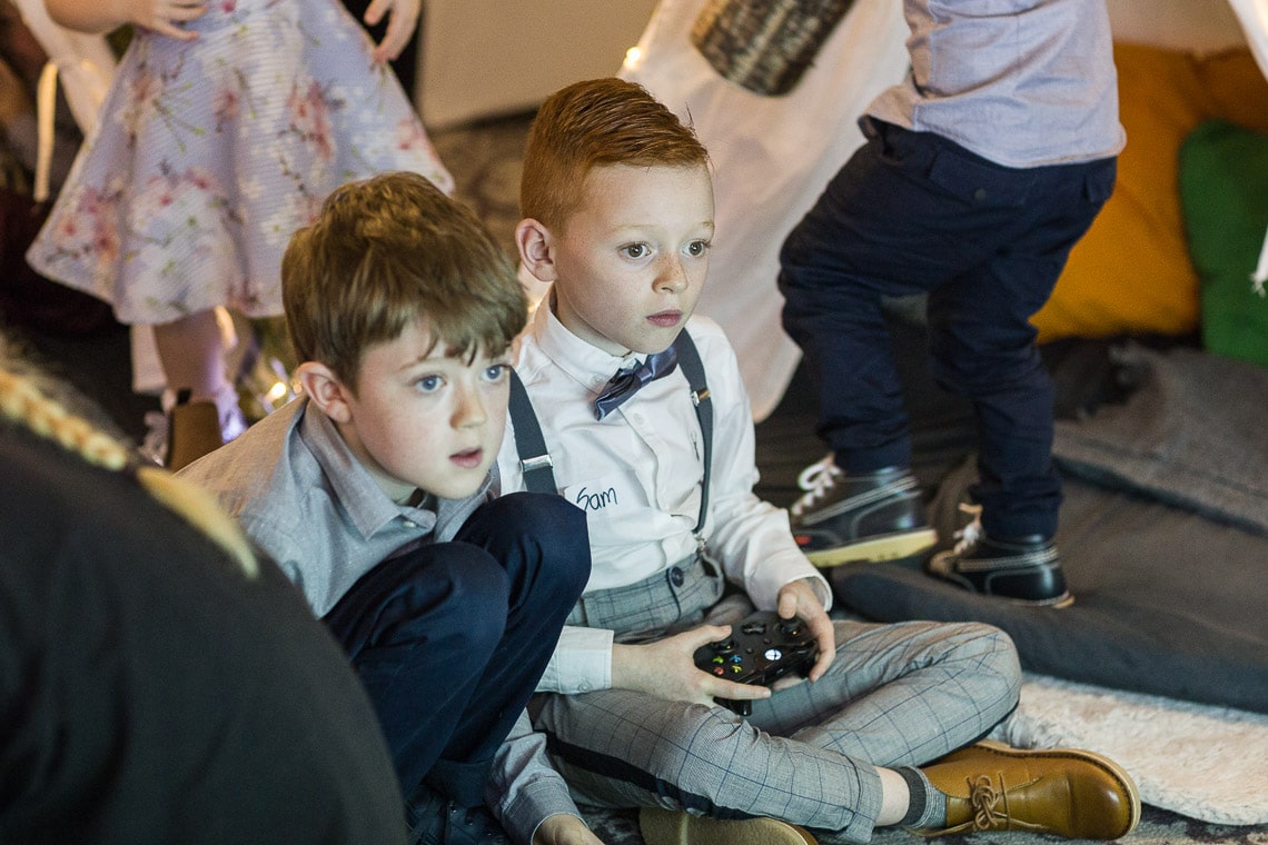 George Hotel Library children playing a games console