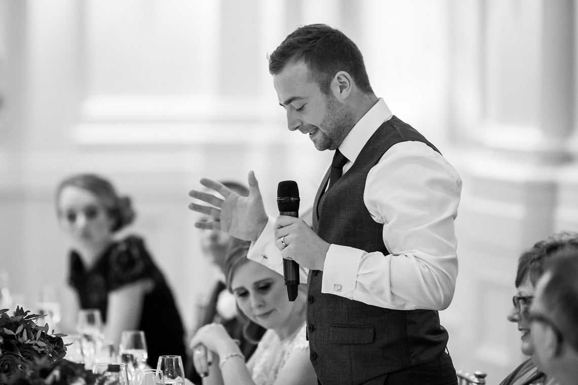 groom's speech in the King's Hall