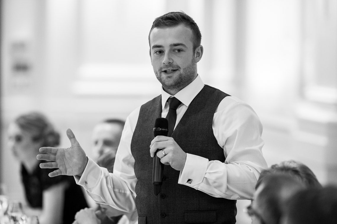 groom's speech in the King's Hall
