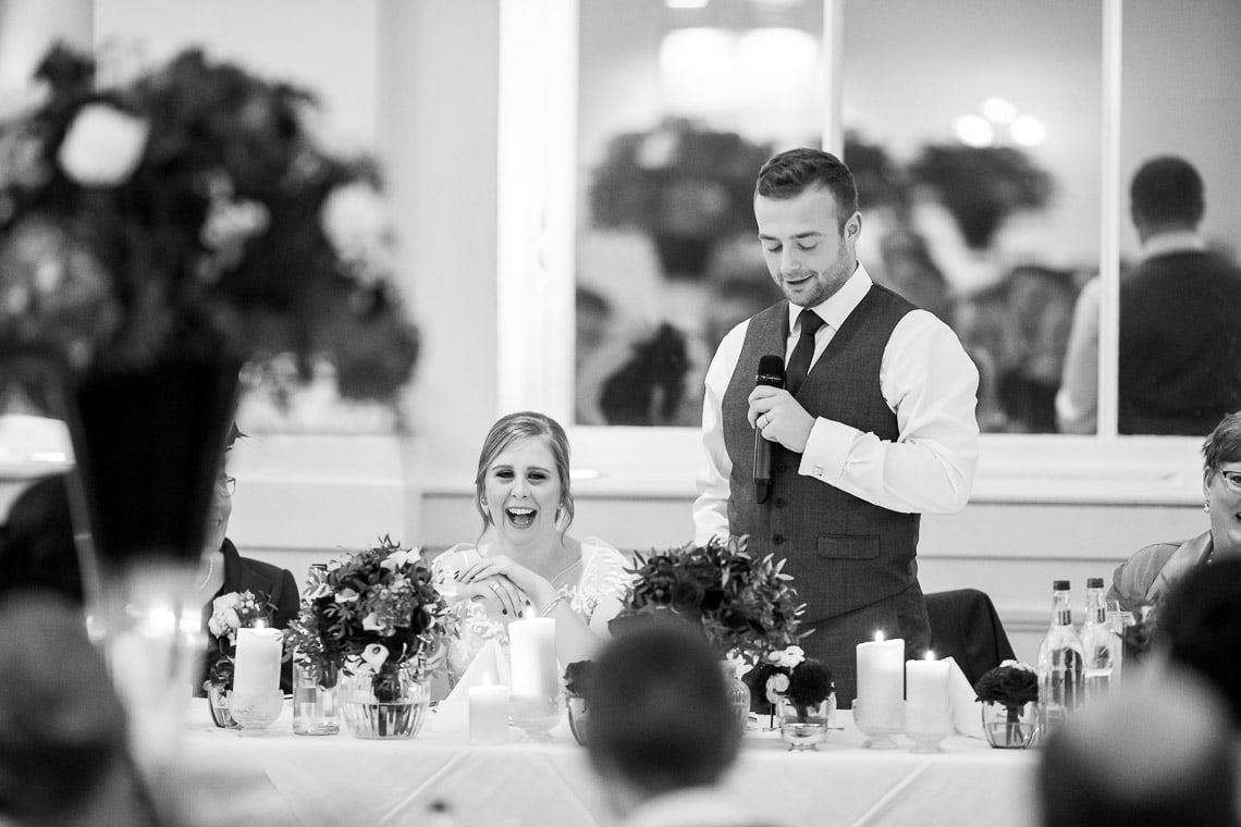 groom's speech in the King's Hall