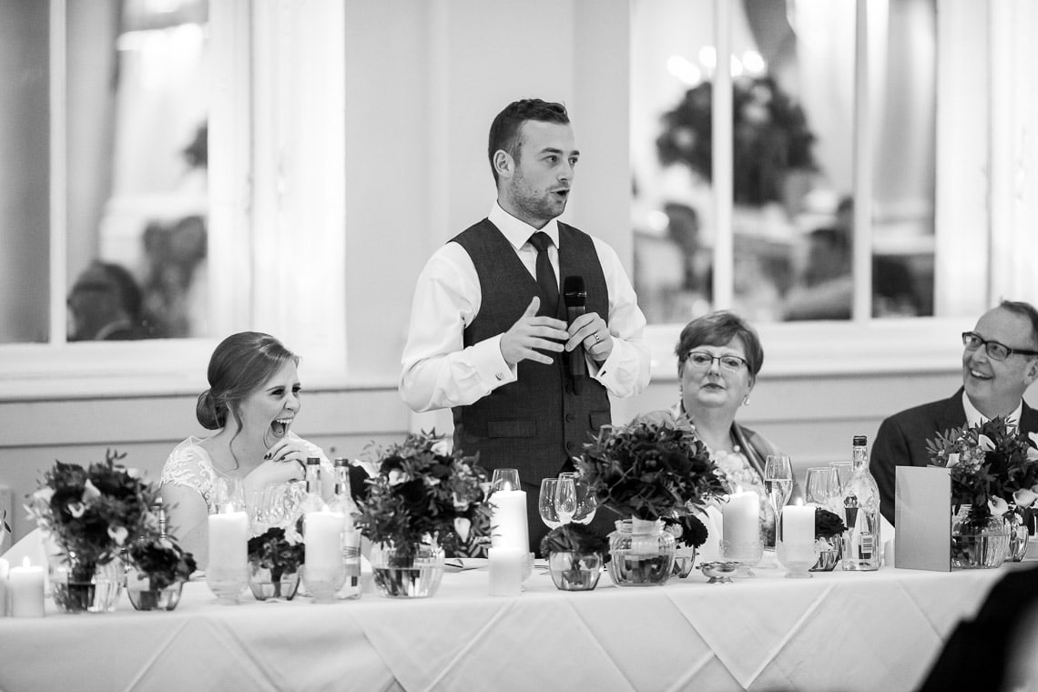 groom's speech in the King's Hall