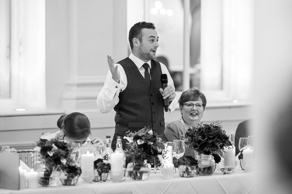 groom's speech in the King's Hall