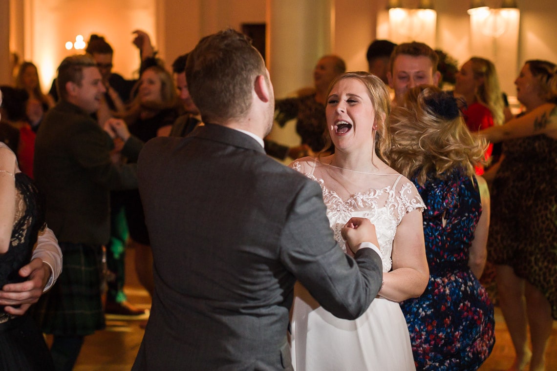 newlyweds' first dance in the King's Hall