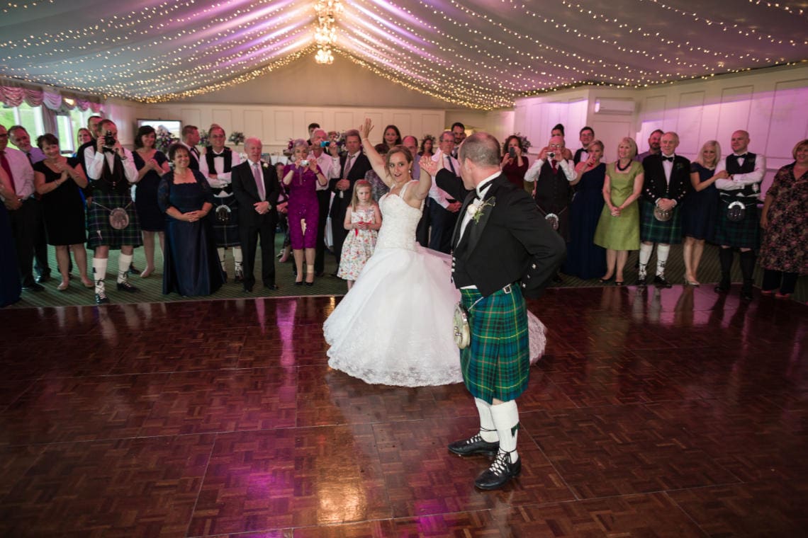Pavilion newlyweds' first dance