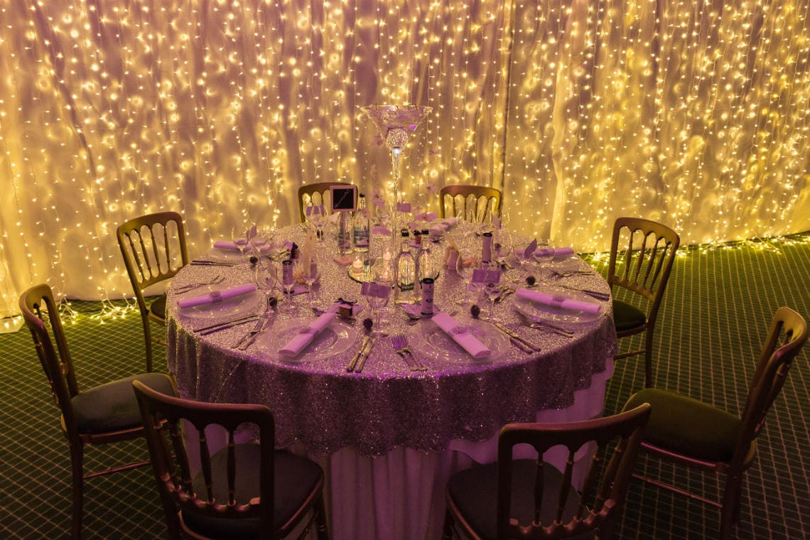 Pavilion winter wedding top table