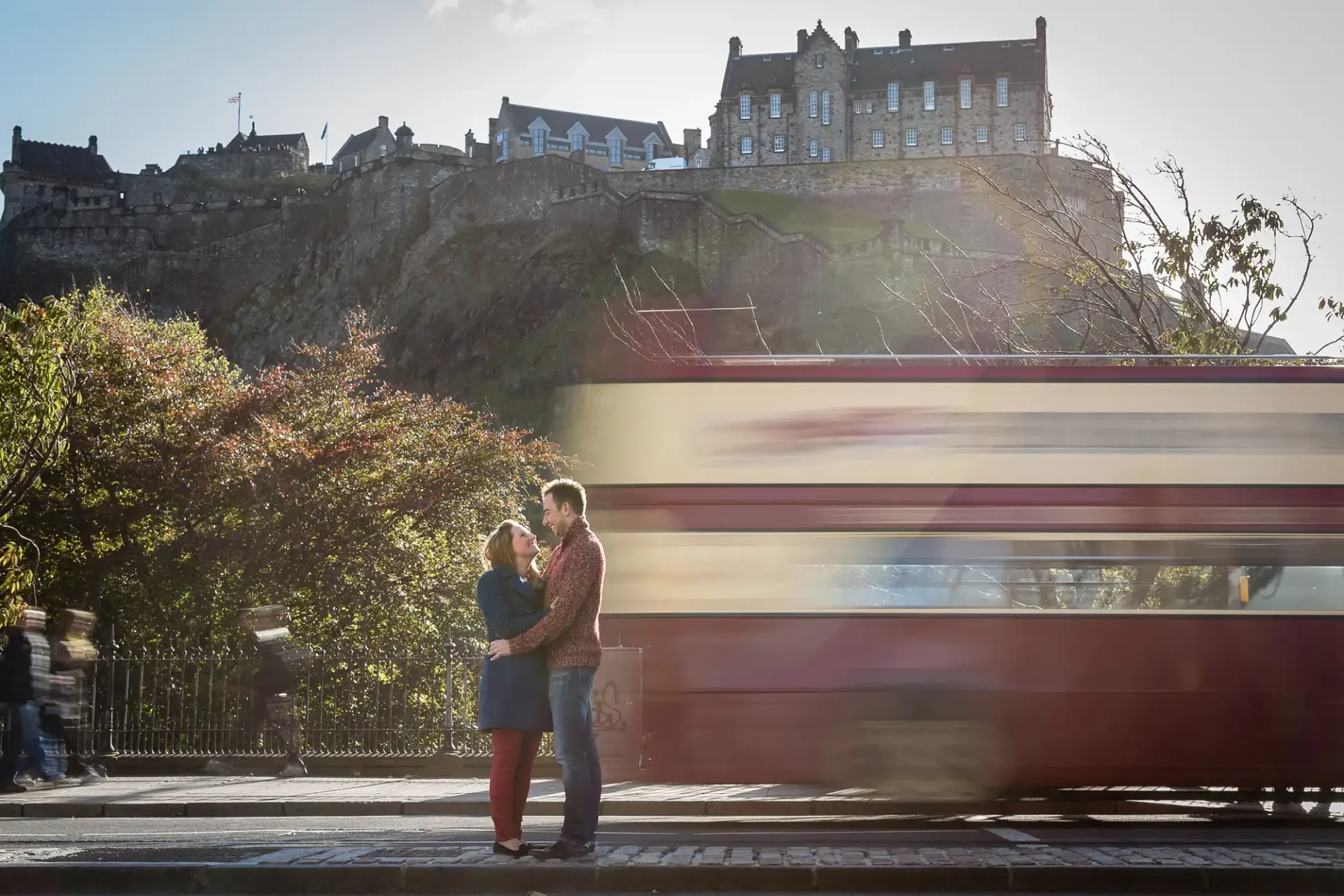 Princes Street Gardens couple photos for Michelle and Jamie