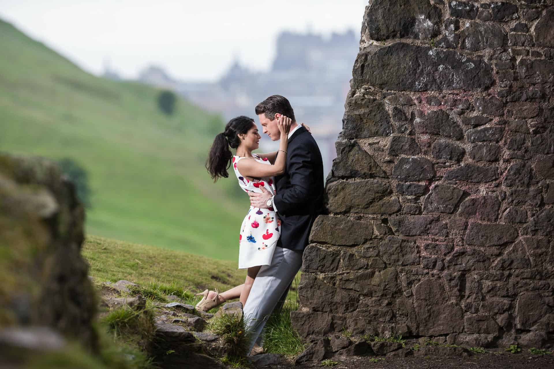 Sonya and Kordell at St Anthony's Chapel Holyrood Park