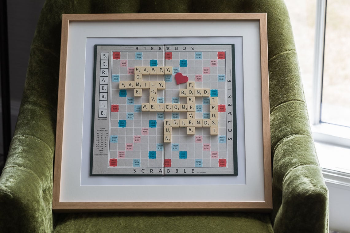 scrabble board wedding gift