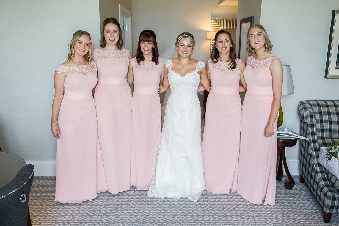 bride and her bridal squad