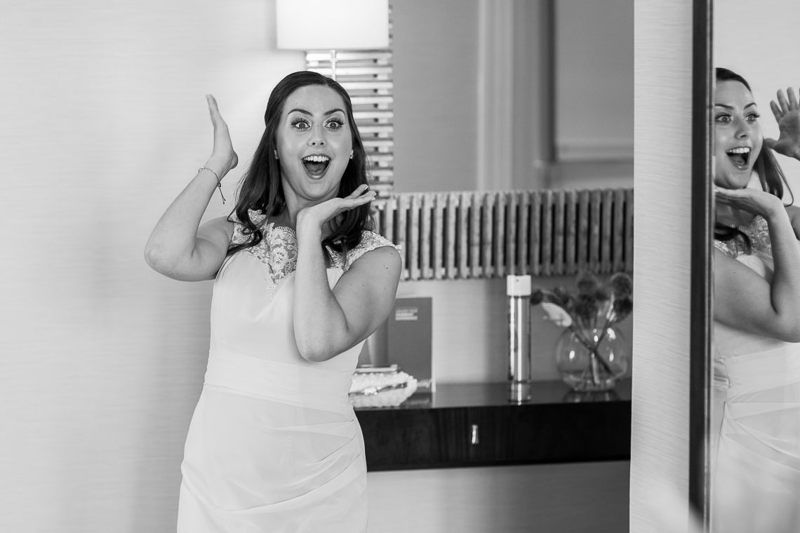 bridesmaid strikes a pose