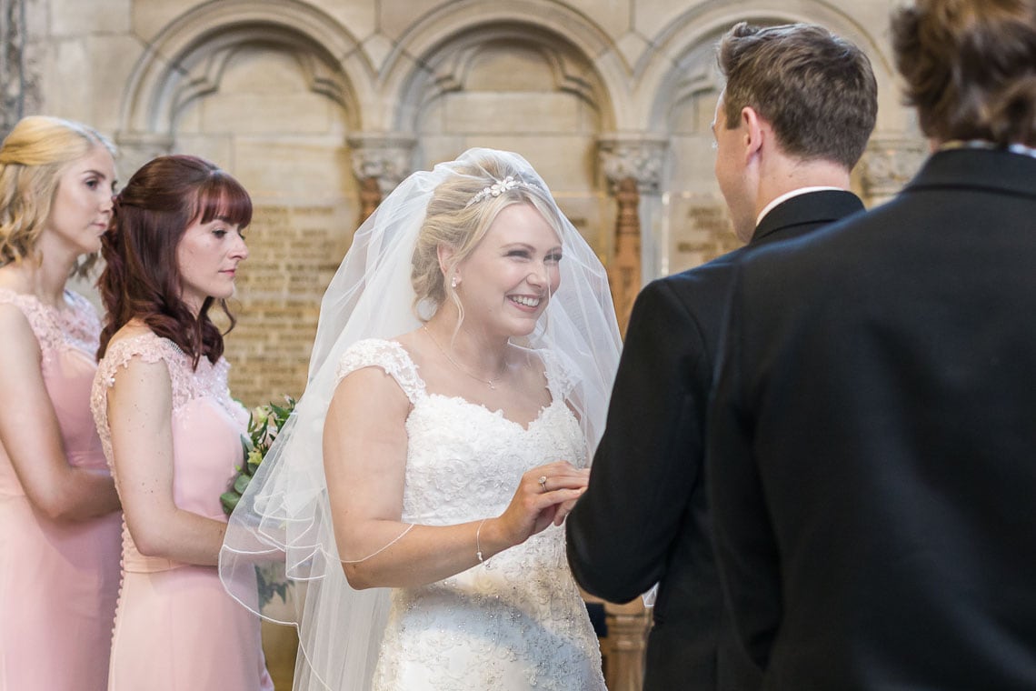 bride and groom exchange of rings