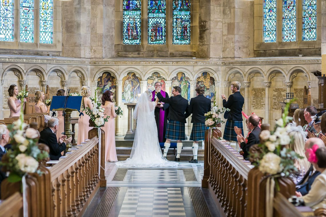 the benediction at St Salvator's Chapel