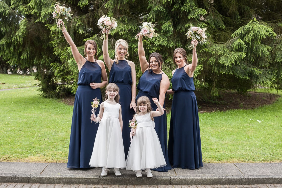 bridesmaids and flower girls woo-hoo