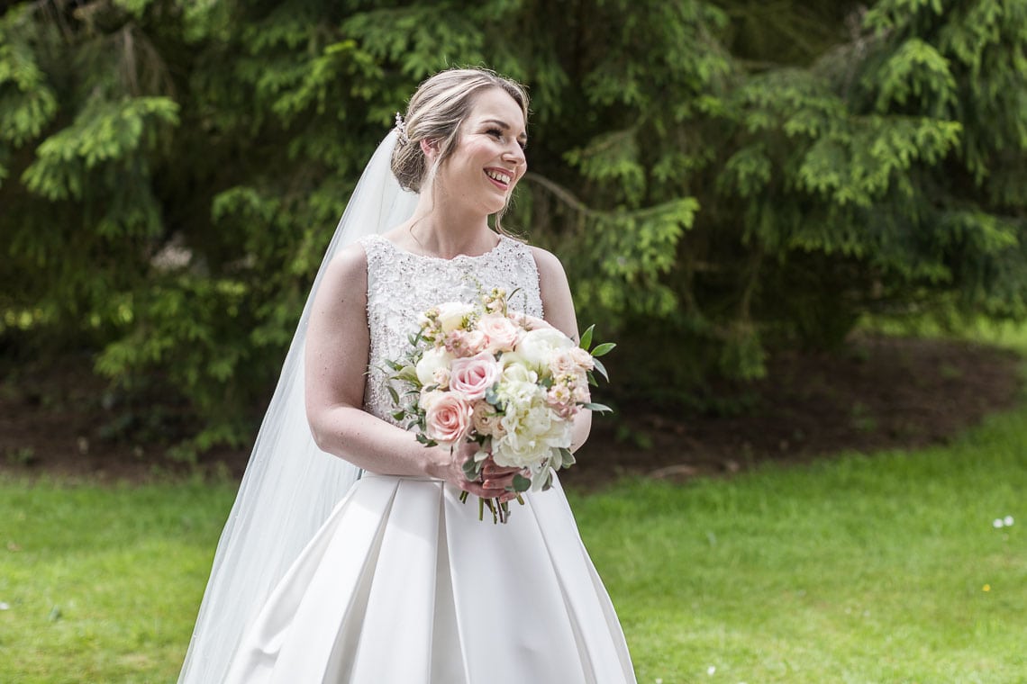 bride outside the church
